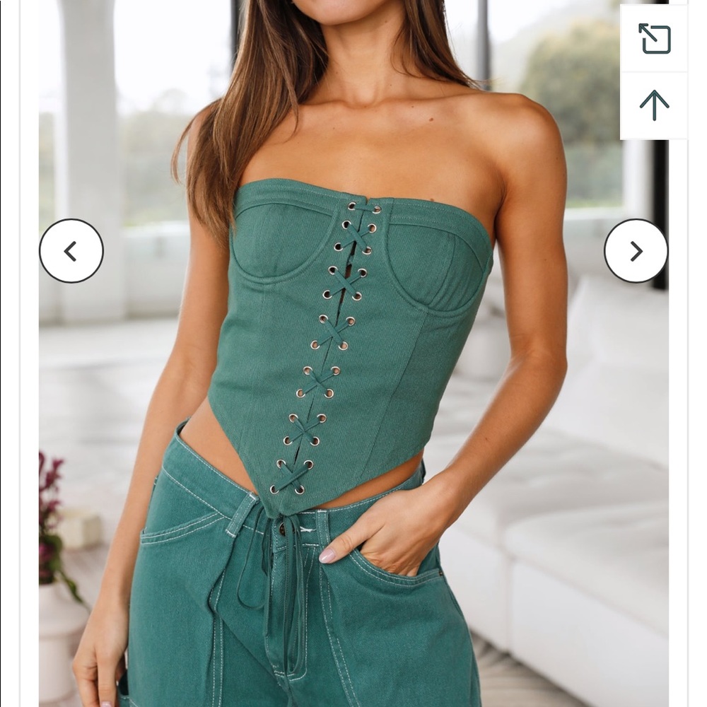 Lioness East Gate Green Corset - SOLD OUT ONLINE